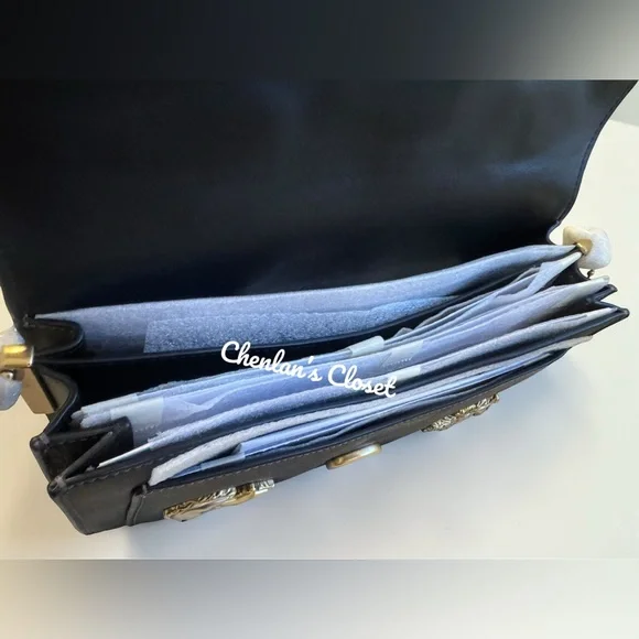 NWY Coach Tabby Shoulder Bag 26 with Pins Black Leather - Picture 6 of 13